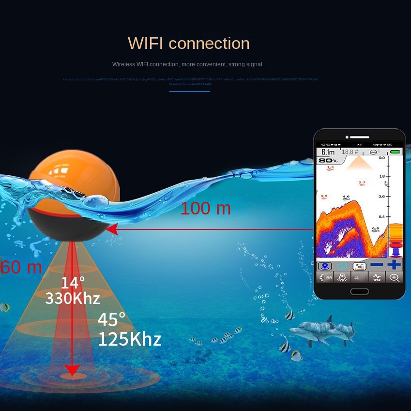 Новый двухчастотный умный Wi-F – обзор и цена Fish Finder