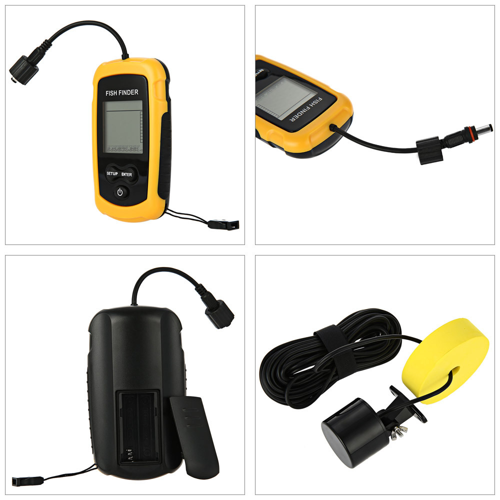 Портативный эхолот-глубиномер  – обзор и цена Fishing Depth Finder