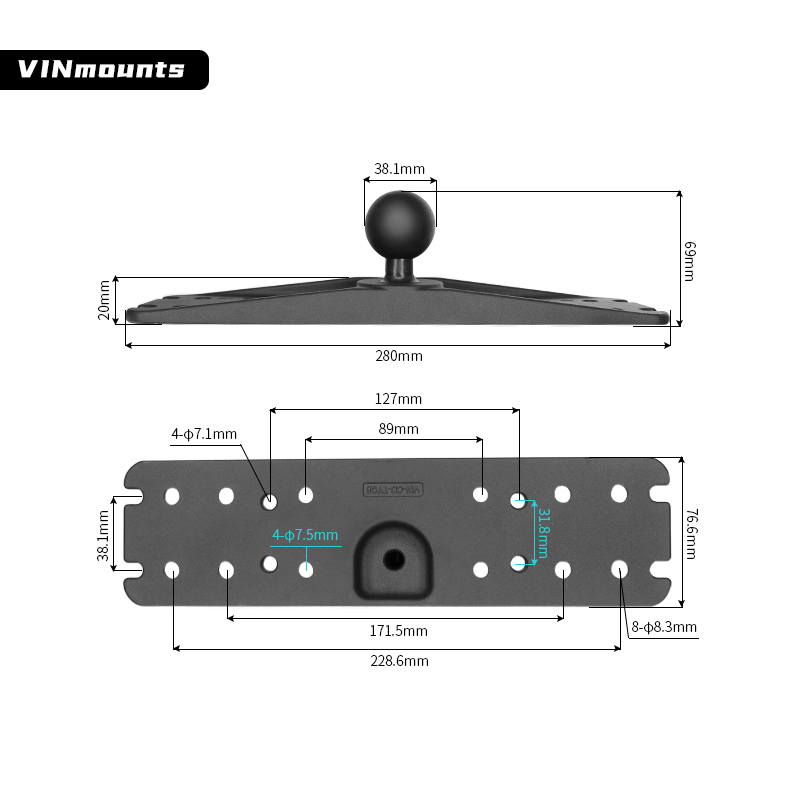 Алюминиевое крепление для эхол – обзор и цена Fish Finder Mount
